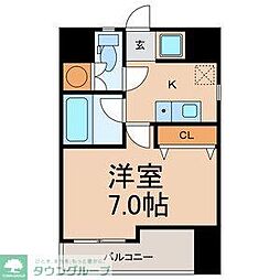 ヤサカハイム市川 1Kの間取図画像