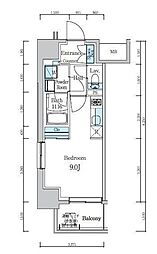 デュオフラッツ葛西 ワンルームの間取図画像