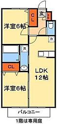 スペイサイド 2LDKの間取図画像