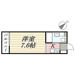 リゲーレ南行徳EAST ワンルームの間取図画像