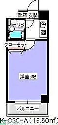 フェースタワー2 1Kの間取図画像
