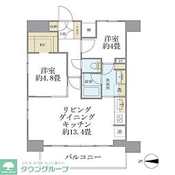 デュオフラッツ葛西 2LDKの間取図画像