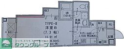 パークヒルズ平井 1Kの間取図画像