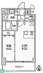 ディームス東陽町2 1LDKの間取図画像