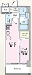 LUXENAPAWS南行徳 1LDKの間取図画像