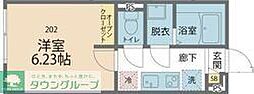 江戸川区篠崎町2丁目アパート 1Kの間取図画像