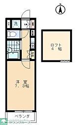 第8白子ビル 1Kの間取図画像