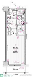 ガーラ行徳グランドステージ 1Kの間取図画像