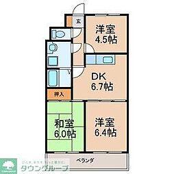 プラザ南行徳 3DKの間取図画像