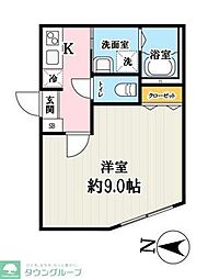 (仮称)キャメル北小岩2 1Kの間取図画像