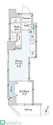 グランカーサ門前仲町 1DKの間取図画像
