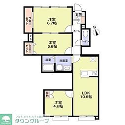 レコルト 3LDKの間取図画像