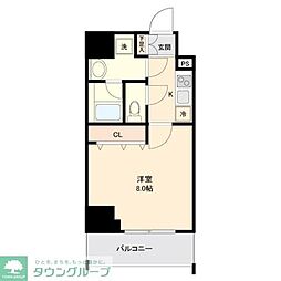 リテラス大島 1Kの間取図画像