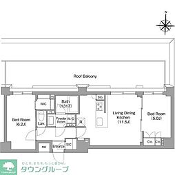 BPRレジデンス大島 2LDKの間取図画像