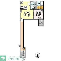 グラナーデ興宮町 1LDKの間取図画像