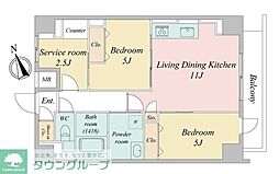 ルネフラッツ新小岩 2SLDKの間取図画像