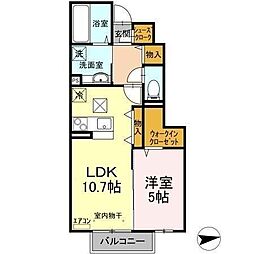 グランレーヴ 1LDKの間取図画像