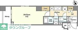 ラクラス市川 1Kの間取図画像