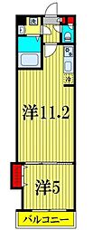 Albion新検見川 2階1LDKの間取り