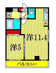 Albion新検見川 2階1LDKの間取り