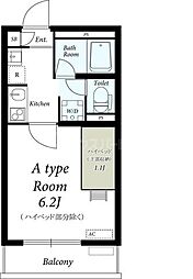 リブリ・チヒロ 壱番館 1階1Kの間取り