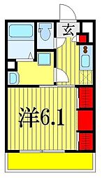 リブリ・ラ・マーレ 1階1Kの間取り