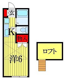 メゾンＫ 1階1Kの間取り