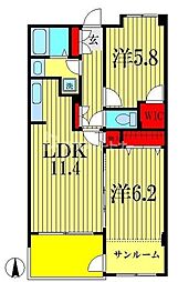 間取図画像 2LDK