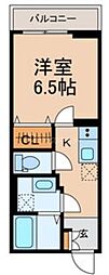 アーバンライフ津田沼 2階1Kの間取り