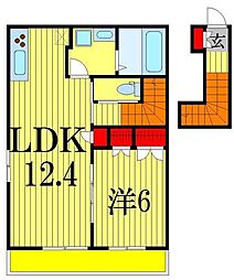 egretmarsh 1LDKの間取図画像