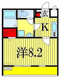 リブリ・さぎぬま 1Kの間取図画像