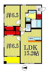 コンフォーティア 2LDKの間取図画像