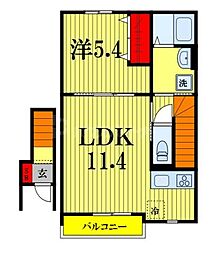 Lily津田沼 1LDKの間取図画像