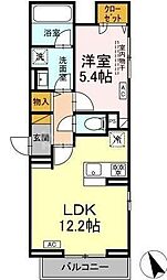 DーZephyr(ディーゼフィア) 1LDKの間取図画像