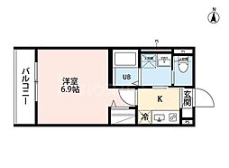 robot home 前原II(ロボットホームマエバラツー) 1Kの間取図画像