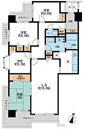 セントラルコート習志野台 3LDKの間取図画像