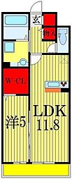サンボナール 1LDKの間取図画像