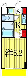 ラ・コート・ドール津田沼 1Kの間取図画像