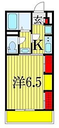 リブリ・ROCOCO 1Kの間取図画像