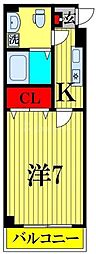 シャルムMK 1Kの間取図画像