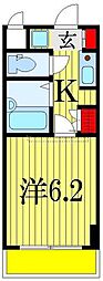 ラ・コート・ドール津田沼 1Kの間取図画像