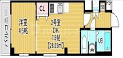 Charmant Maison 1DKの間取図画像