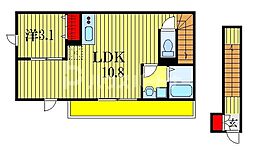 TOSHOWest幕張 1LDKの間取図画像