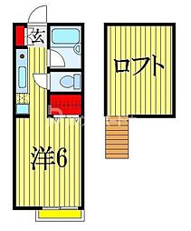 シュタットM 1Kの間取図画像