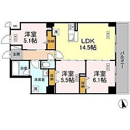カスタリア西船橋II 3LDKの間取図画像