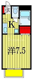 サンモール.FuJi 1Kの間取図画像