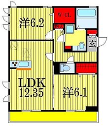 エミネンス 2LDKの間取図画像