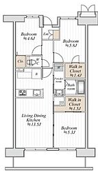 コンフォート津田沼壱番館 3LDKの間取図画像