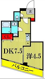 soare幕張2nd 1DKの間取図画像
