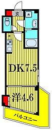 soare幕張2nd 1DKの間取図画像